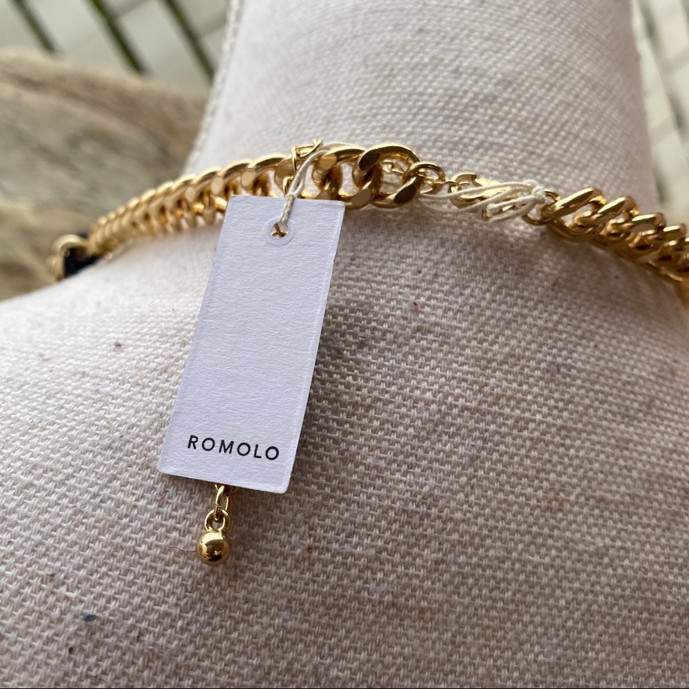 NWT Romolo gold/blue necklace casual - Picture 5 of 6